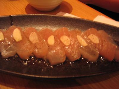 Let's Get On With the Shokudo Garlic Marlin Seared on Hot Plate